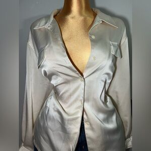 Liz Claiborne Cream Button Down Shirt